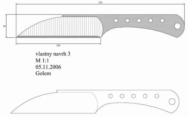 Нож из дерева чертежи: Чертеж ножа из дерева с размерами