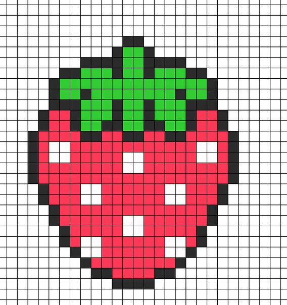 Рисунки по клеточкам в тетради арбуз: Pixel arts «Watermelon»