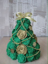 Как из гофрированной бумаги сделать елочку: 🎄Как сделать ёлочку из гофрированной бумаги