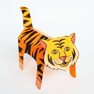 Тигр из картона: Тигр из бумаги, модели сборные бумажные скачать бесплатно - Животные - Каталог моделей