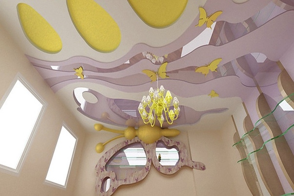 Как украсить потолок в детской своими руками: Потолок в детской комнате — 35 идей для оформления
