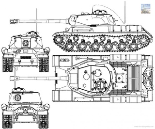 Чертеж ис 3: Тяжелый танк ИС-3 образца 1945 года. СССР