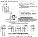 Печь для дачи из кирпича своими руками чертежи: чертежи с порядовками, кладка своими руками