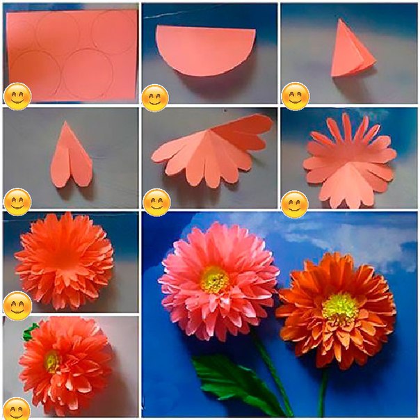 Цветы из бумаги своими руками для детей 6 лет: Простые цветы из бумаги. Поделки своими руками для детей.