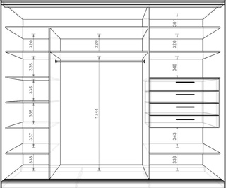 Чертеж шкафа купе: Шкаф купе чертежи с размерами своими руками