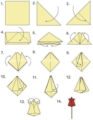 Как сделать цветок из квадрата: Как сделать из бумаги цветок легко и просто