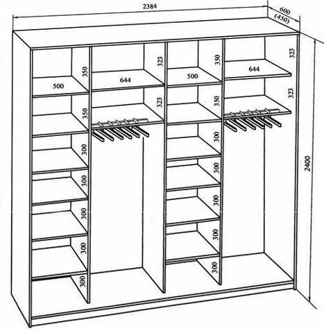Схемы шкафы купе: Шкаф-купе своими руками - 74 фото, чертежей, эскизов и подбор материалов