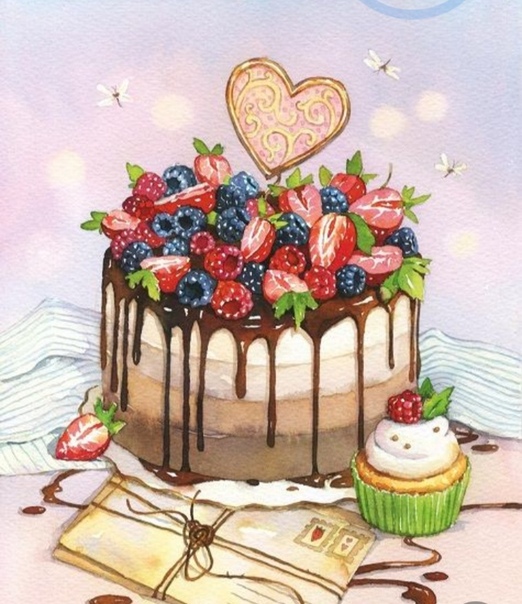 С днем рождения открытки тортики: Открытки с днем рождения с праздничным тортом и свечами