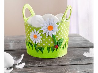 Поделка из корзинки: Цветочная корзинка - Поделки из бумаги, Весна, для детей от 5 лет