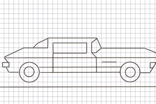 По клеточкам машина: Рисунки машины по клеточкам в тетради