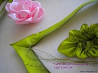 Как сделать листики для розы из атласной ленты: Как сделать листья для роз из атласных лент