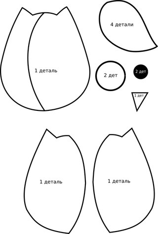 Как сшить игрушку сову своими руками выкройки: мастер-класс по изготовлению текстильного изделия, натуральный масштаб игрушки