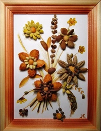 Поделки из семян цветы: Поделки из тыквенных и подсолнечных семечек