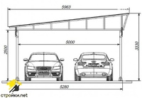 Навесы чертежи: Расчет и строительство навеса для автомобиля своими руками, чертежи и фото