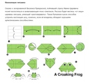 Оригами лягушка простая схема для детей: Прыгающая лягушка оригами из бумаги