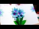 Открытка раскрывающиеся цветы: Объемная открытка с цветами внутри – Открытки своими руками