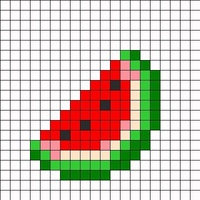 Рисунки по клеточкам в тетради арбуз: Pixel arts «Watermelon»