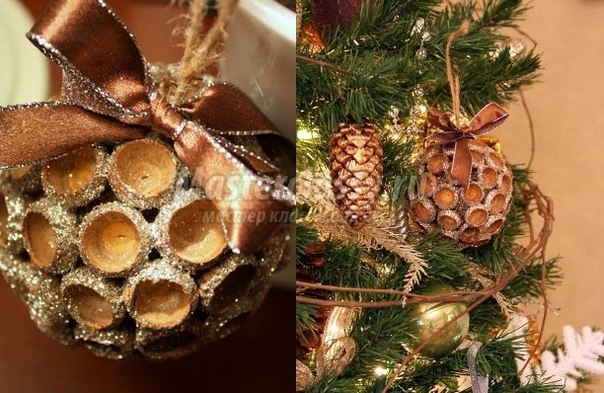 Поделки новогодние из природного материала: Поделки из природных материалов на Новый год. Свежие идеи
