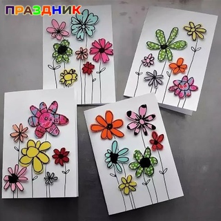 Красивые открытки с цветами своими руками: Объемная открытка с цветами внутри – Открытки своими руками
