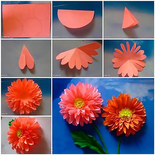 Цветы из бумаги своими руками для детей 6 лет: Простые цветы из бумаги. Поделки своими руками для детей.