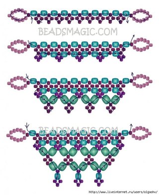 Плетение из бисера для начинающих фото схемы украшений: Бусы, браслеты и кольца из бисера: где купить и как сделать самому