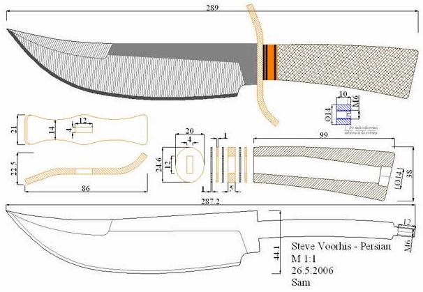 Формы клинков для ножей чертежи: описание, принцип изготовления клинка своими руками, эскизы рукояток