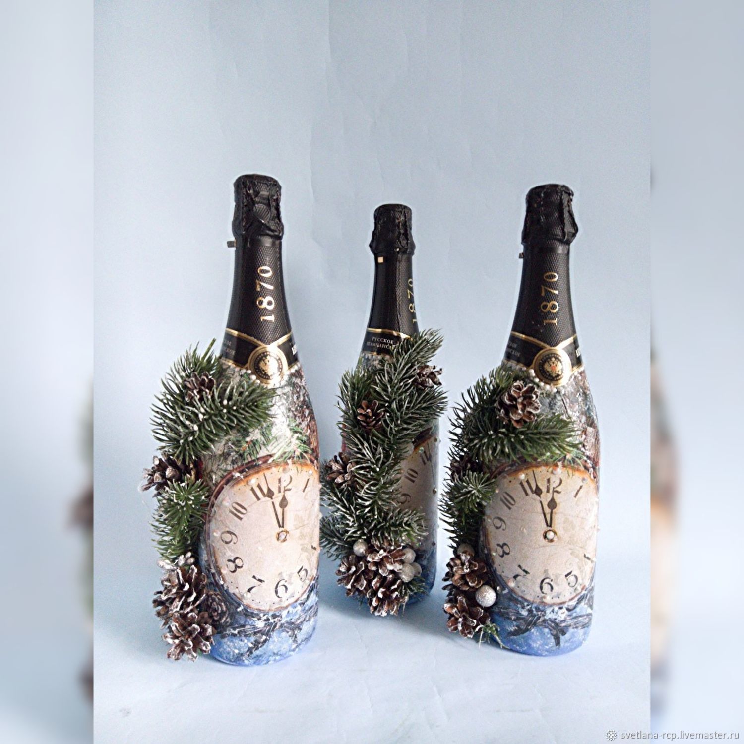 Как задекорировать бутылку шампанского на новый год: Как украсить бутылку на Новый год?