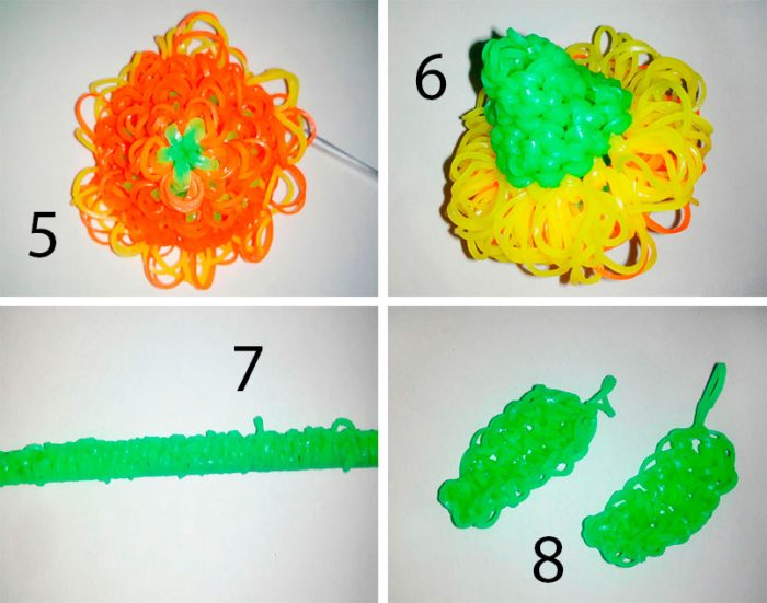 цветок из резинок мастер-класс
