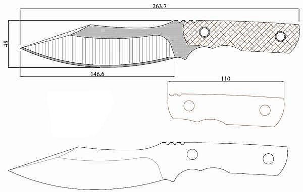 Эскиз для изготовления ножей: Эскиз » Ножи на Knifeinfo.ru