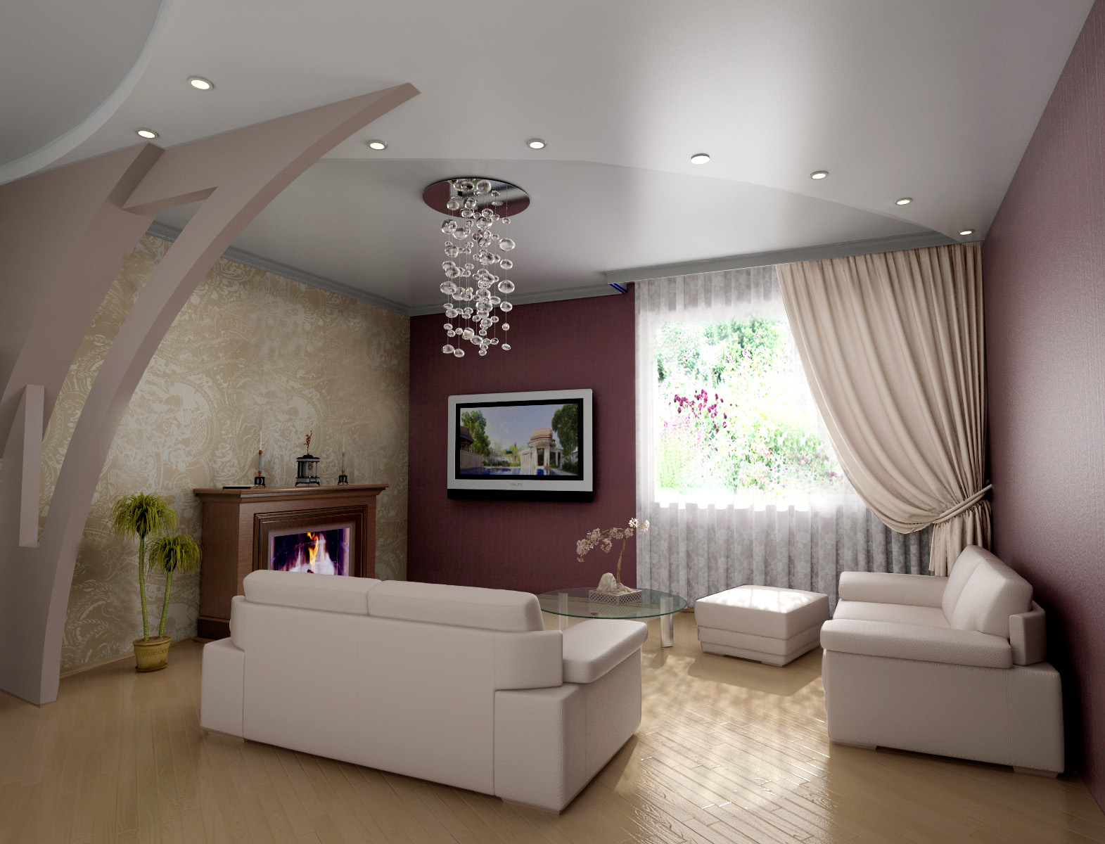 Дизайн потолка из гипсокартона зал фото: Потолки из гипсокартона (80 фото) – Дизайн потолков для разных комнат