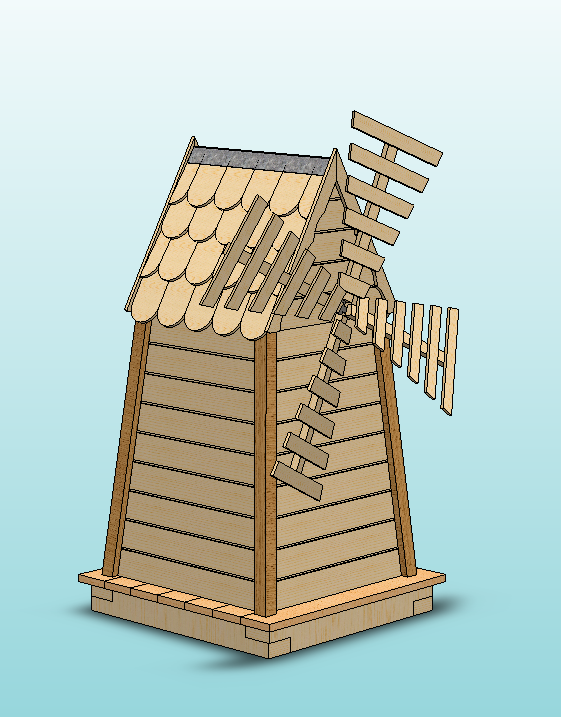 Мельница из дерева своими руками чертежи: Декоративная садовая ветряная мельница своими руками