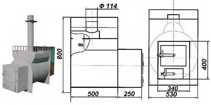 Печки из трубы для бани своими руками из железа чертежи: чертежи и изготовление своими руками, самодельные горизонтальные варианты из 530 трубы, схема и размеры