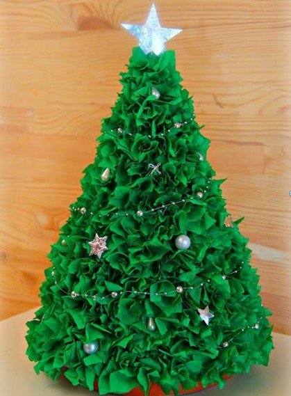 Как из гофрированной бумаги сделать елочку: 🎄Как сделать ёлочку из гофрированной бумаги