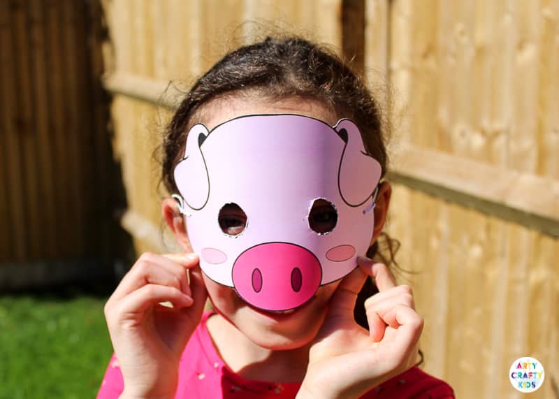 Printable Farm Animal Masks for Kids - Pig Mask for Kids - Animal Craft for Kids