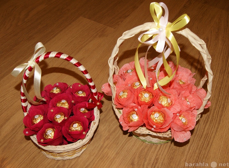 Корзинки из конфет фото своими руками: Сладкая корзинка из конфет (свит-дизайн, мастер-класс) | Море хобби