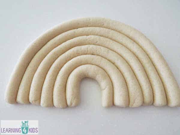 salt dough rainbow