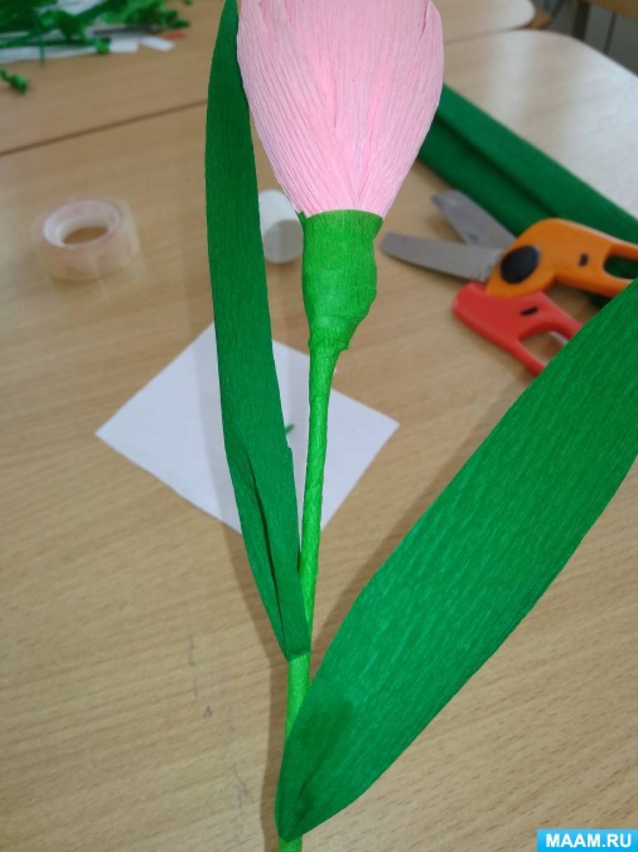 Как сделать тюльпаны своими руками из бумаги гофрированной: Цветы из бумаги тюльпаны. Своими руками, пошаговые инструкции + 500 фото
