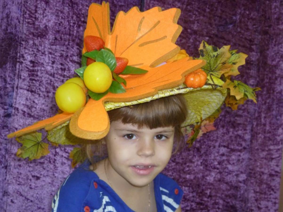 Осенние шляпки своими руками для девочек: в детский сад и в школу. Волшебная шляпа своими руками на тему осени. Как сделать ее для красавицы и для мальчика?