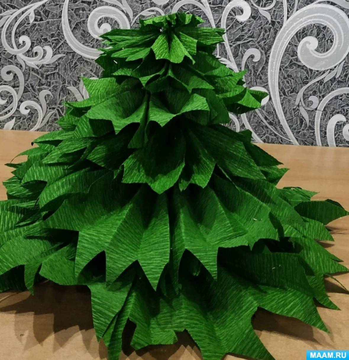 Как из гофрированной бумаги сделать елочку: 🎄Как сделать ёлочку из гофрированной бумаги