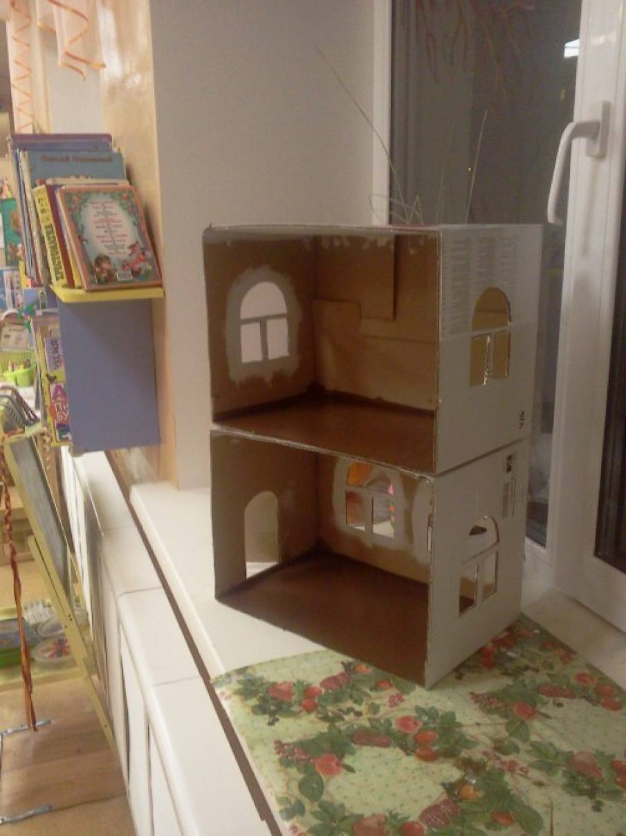 Домик из картонных коробок для кукол: Дом из картонных коробок своими руками