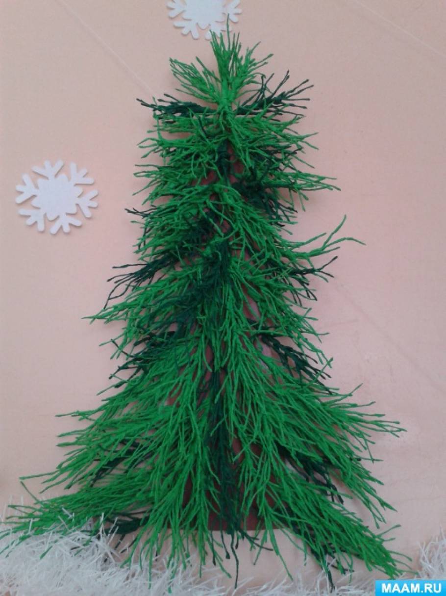 Как из гофрированной бумаги сделать елочку: 🎄Как сделать ёлочку из гофрированной бумаги