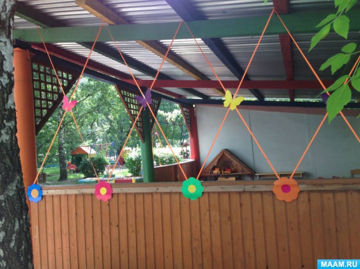 Как украсить веранду в детском саду своими руками летом фото: оформление и украшение. ЛУчшие идеи с фото