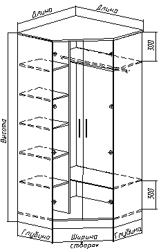Чертежи шкафа купе: Шкаф купе - проект