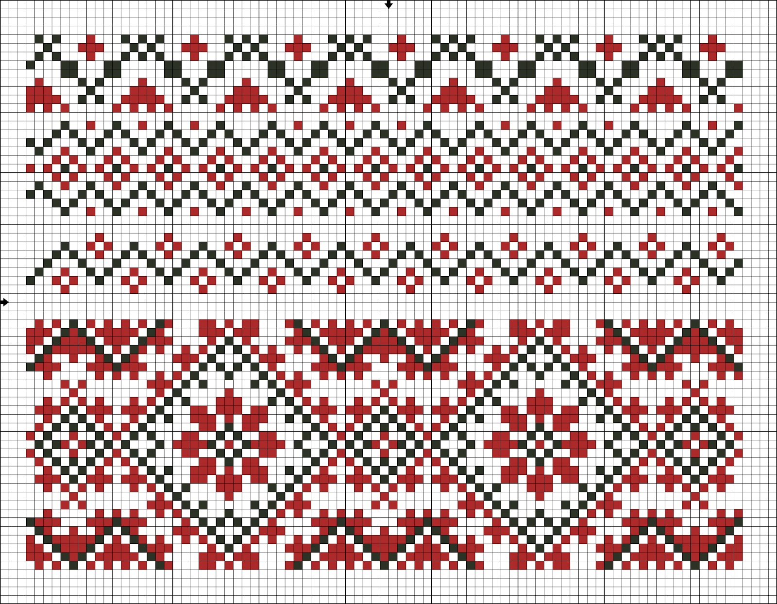 Вышивка узоры: Традиционные орнаменты из старинного сборника узоров для вышивания крестом