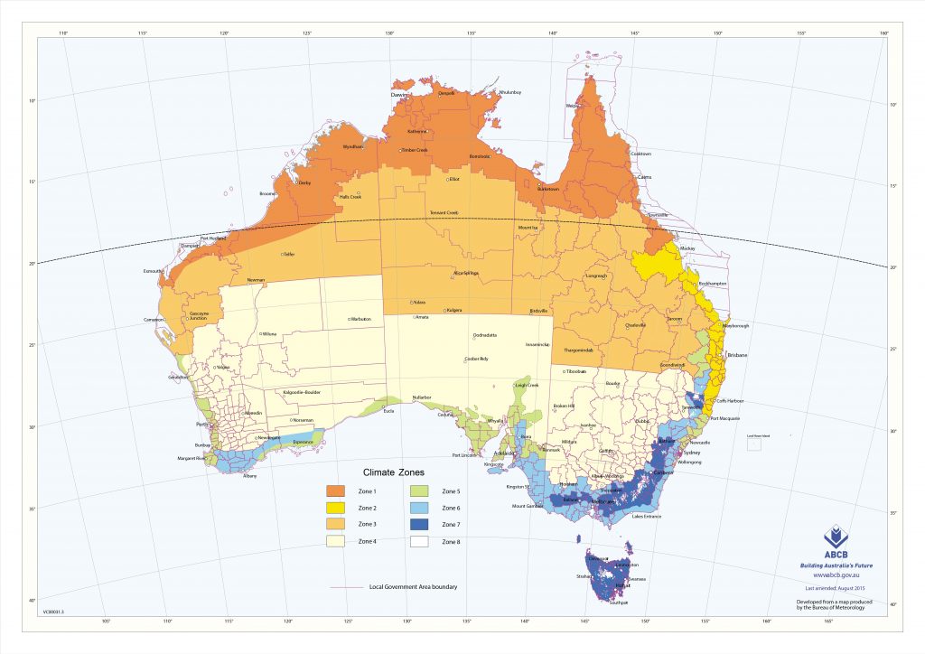 Australia climate zone map