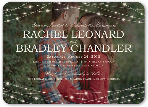 wedding invitation template for one custom photograph