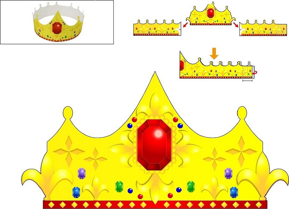 Корона своими руками трафарет из бумаги: как сделать своими руками изысканный аксессуар для ребенка. Королевская корона из кружева