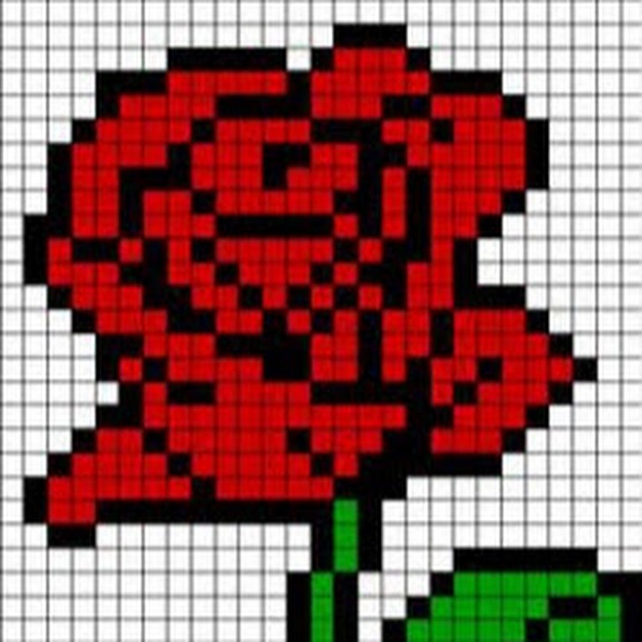 Как нарисовать по клеточкам цветок: Как нарисовать цветок по клеточкам / Красивый тюльпан / Рисунки по клеточкам цветы / Like ART