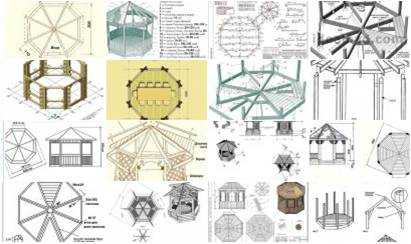 Деревянные беседки своими руками фото и чертежи – деревянная садовая постройка для дачи, пошаговое описание составления чертежей и хода работы