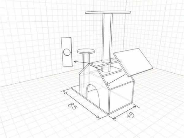 Домика для кота размеры – Домик для кошки или кота своими руками: конструкции, размеры, 72 фото